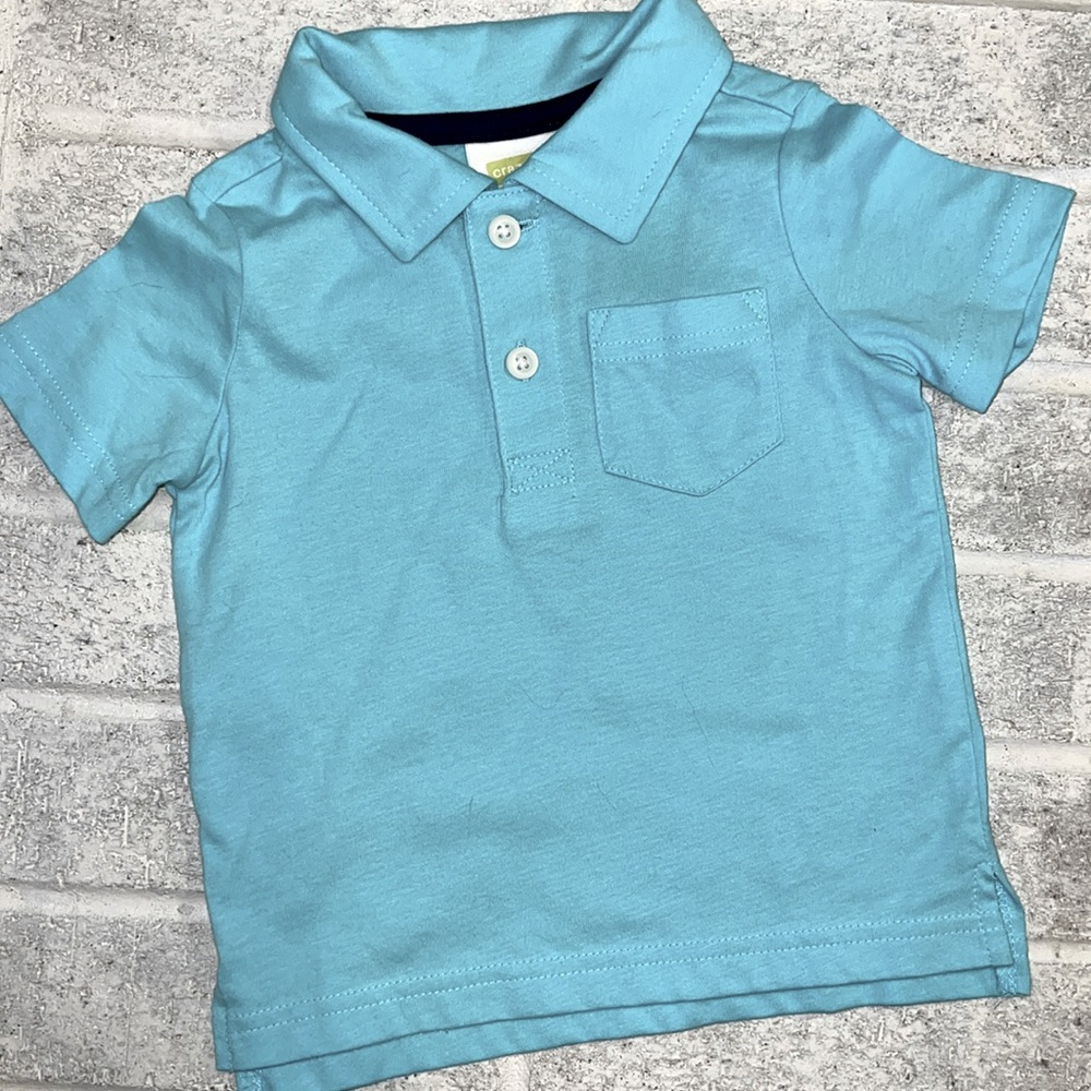 NWT Crazy 8, blue, 6-12 months, short sleeve polo